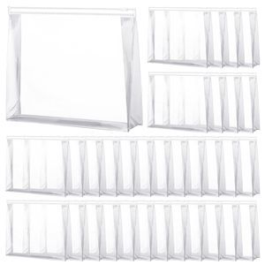 50 Pieces Mini Clear Makeup Bag Small Clear Zipper Pouch Travel Bag For🤓